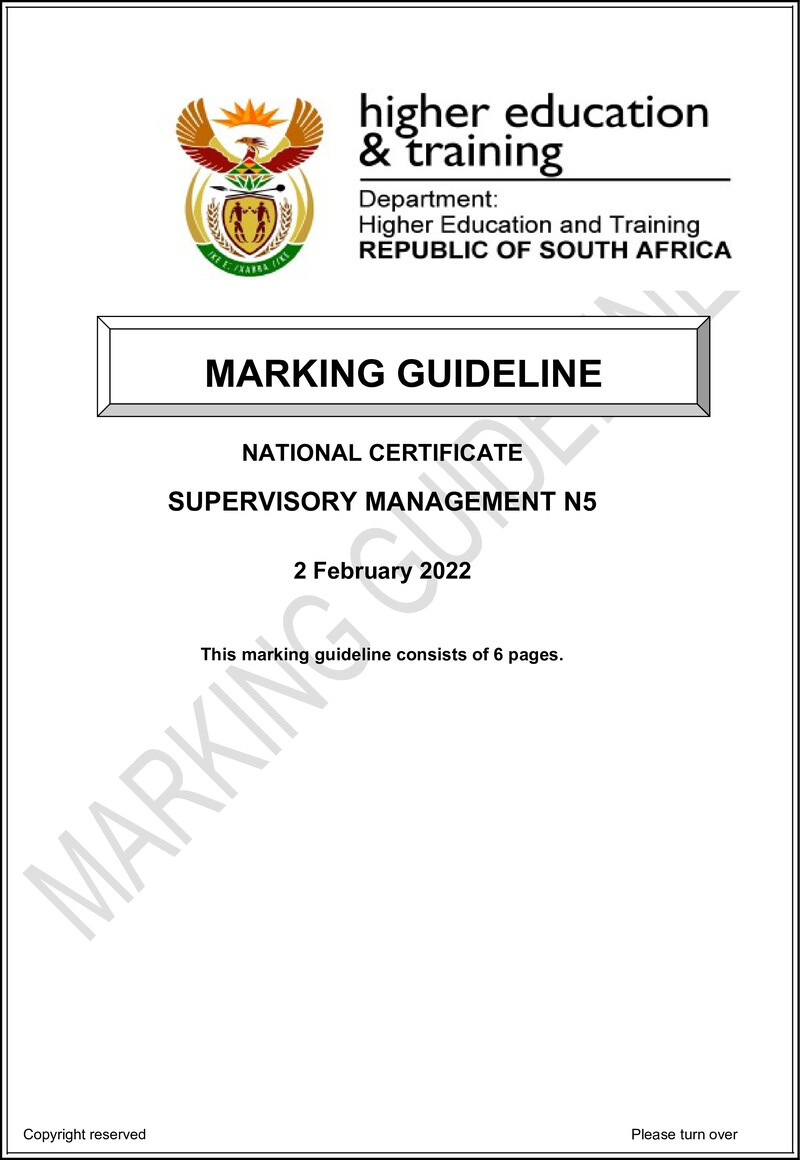 T1700 Supervisory Management N5 Memo April 2022