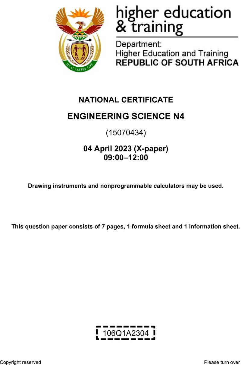 T650 Engineering Science N4 QP April 2023