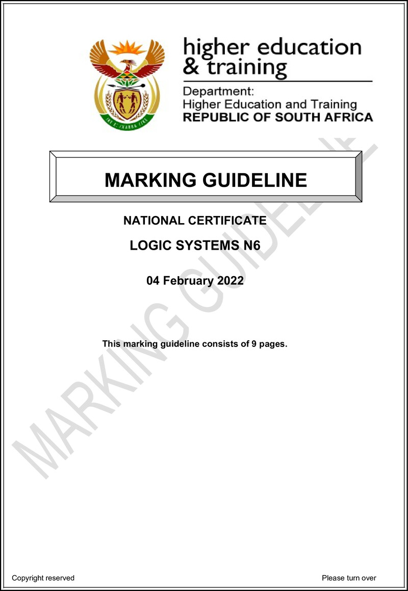 T960 Logic Systems N6 Memo April 2022