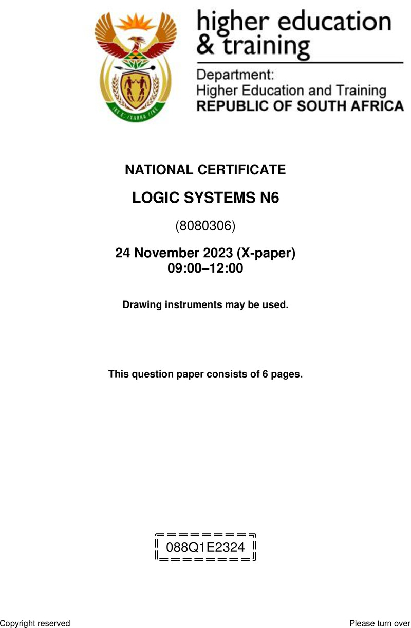 T960 Logic Systems N6 QP Nov 2023 Ed 2