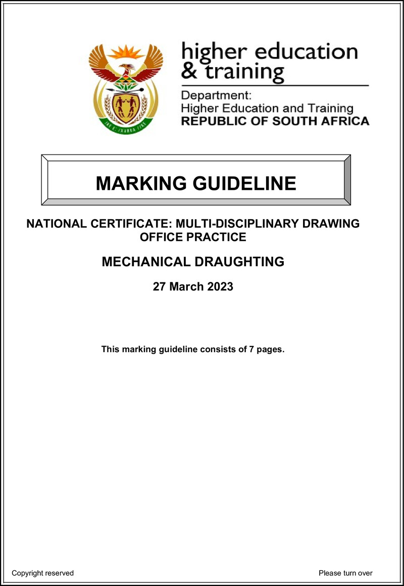 T1060 Mechanical Draughting Memo April 2023