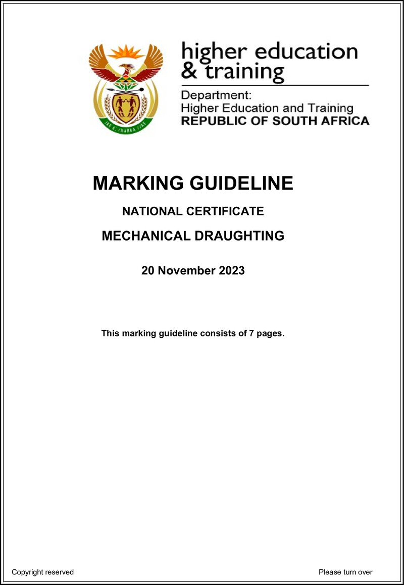 T1060 Mechanical Draughting Memo Nov 2023
