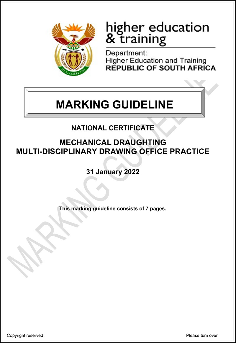 T1060 Mechanical Draughting Multidisciplinary Memo April 2022