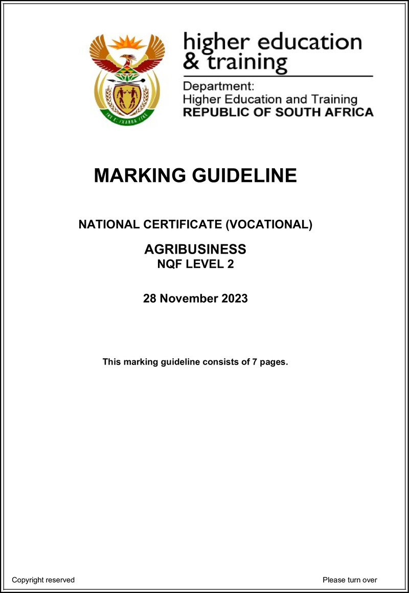 Nc110 Agribusiness L2 Memo Nov 2023