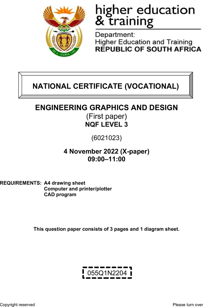 Nc1120 Engineering Graphics And Design L3 P1 QP Nov 2022 Edited