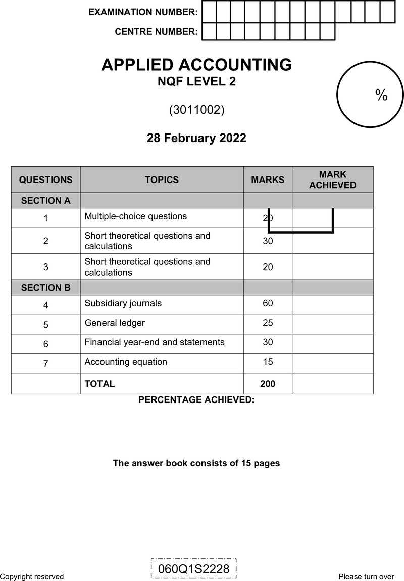 Nc170 Applied Accounting L2 Answer Book Supp Feb 2022
