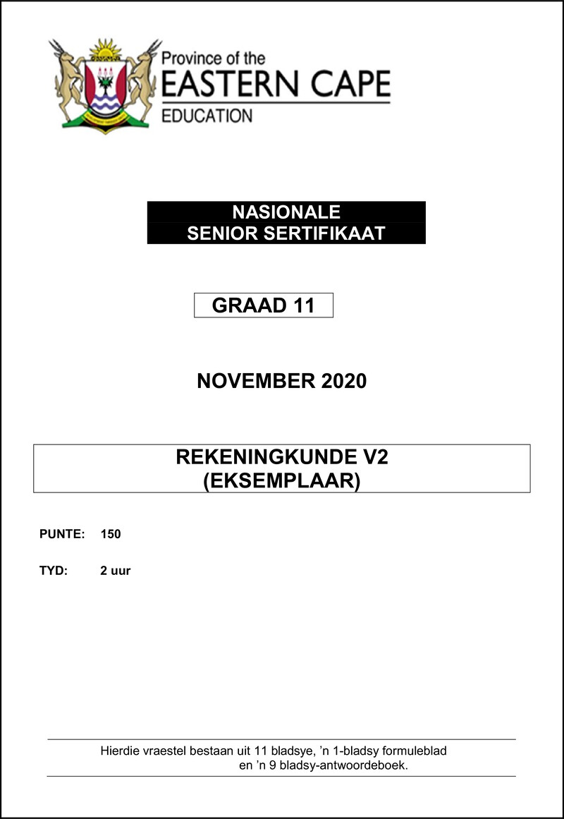 Accn Grade 11 Paper 2 November 2020 Afr