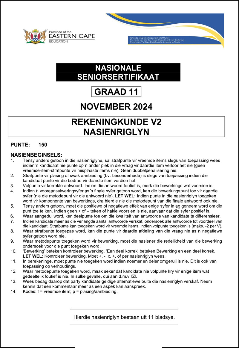 Accounting P2 Memo Gr11 Nov 2024 Afr