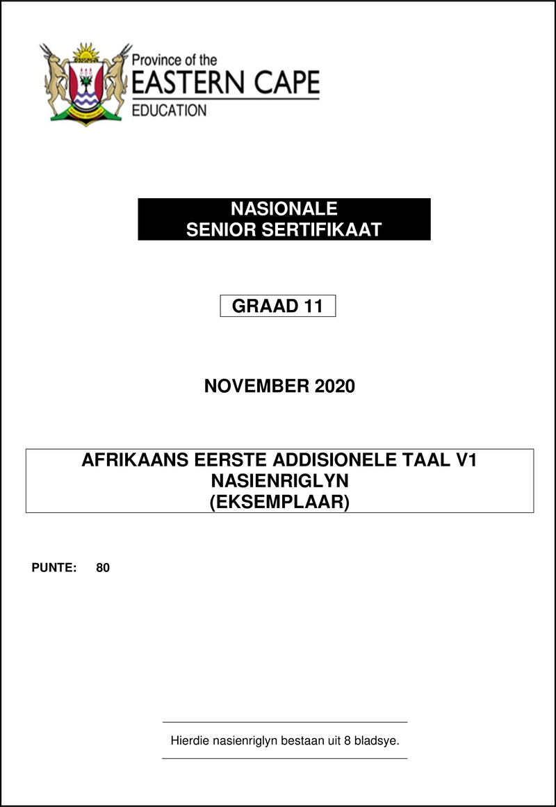 Afr Fal P1 Gr11 Memo Nov2020