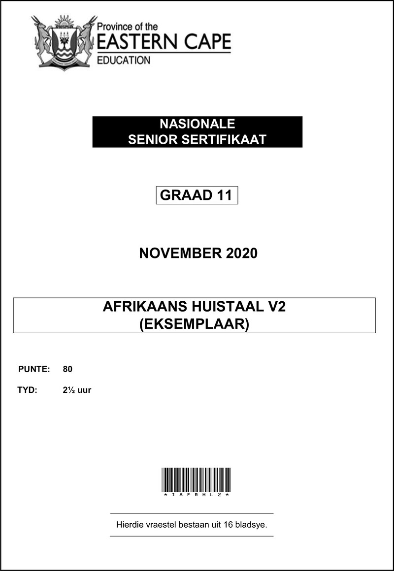 Afrhl P2 Gr11 QP Nov2020 D