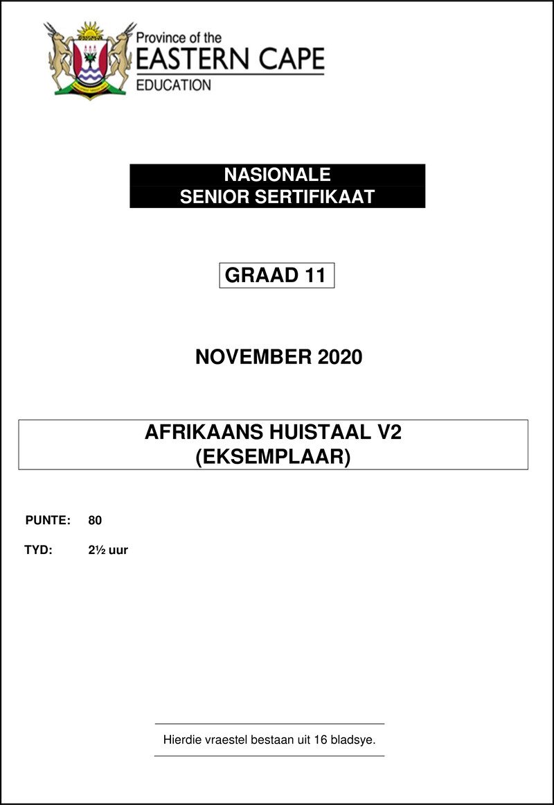 Afrhl P2 Gr11 QP Nov2020