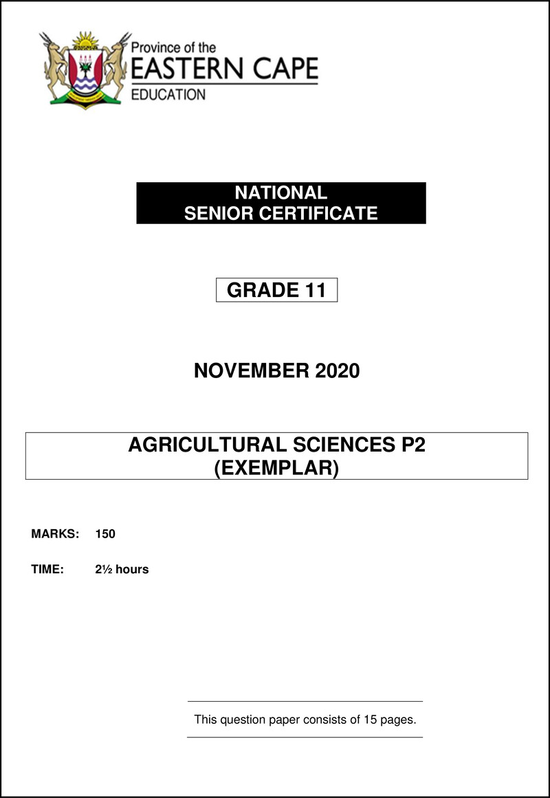 Agric Sc P2 QP Gr11 Nov 2020 Eng