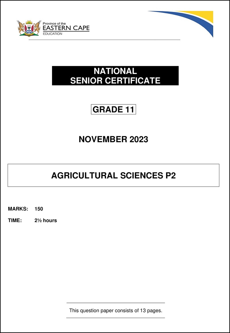 Agric Sciences P2 Gr11 Op Nov2023 Eng