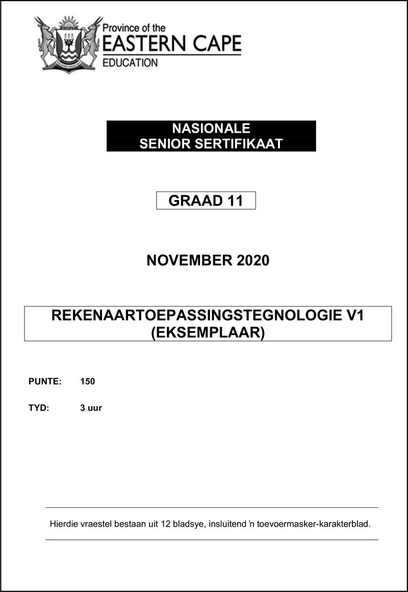 Cat P1 QP Gr11 Nov 2020 Afr D