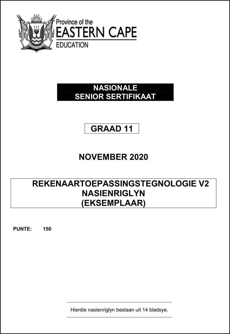 Cat P2 Gr11 Memo Nov2020 Afr D