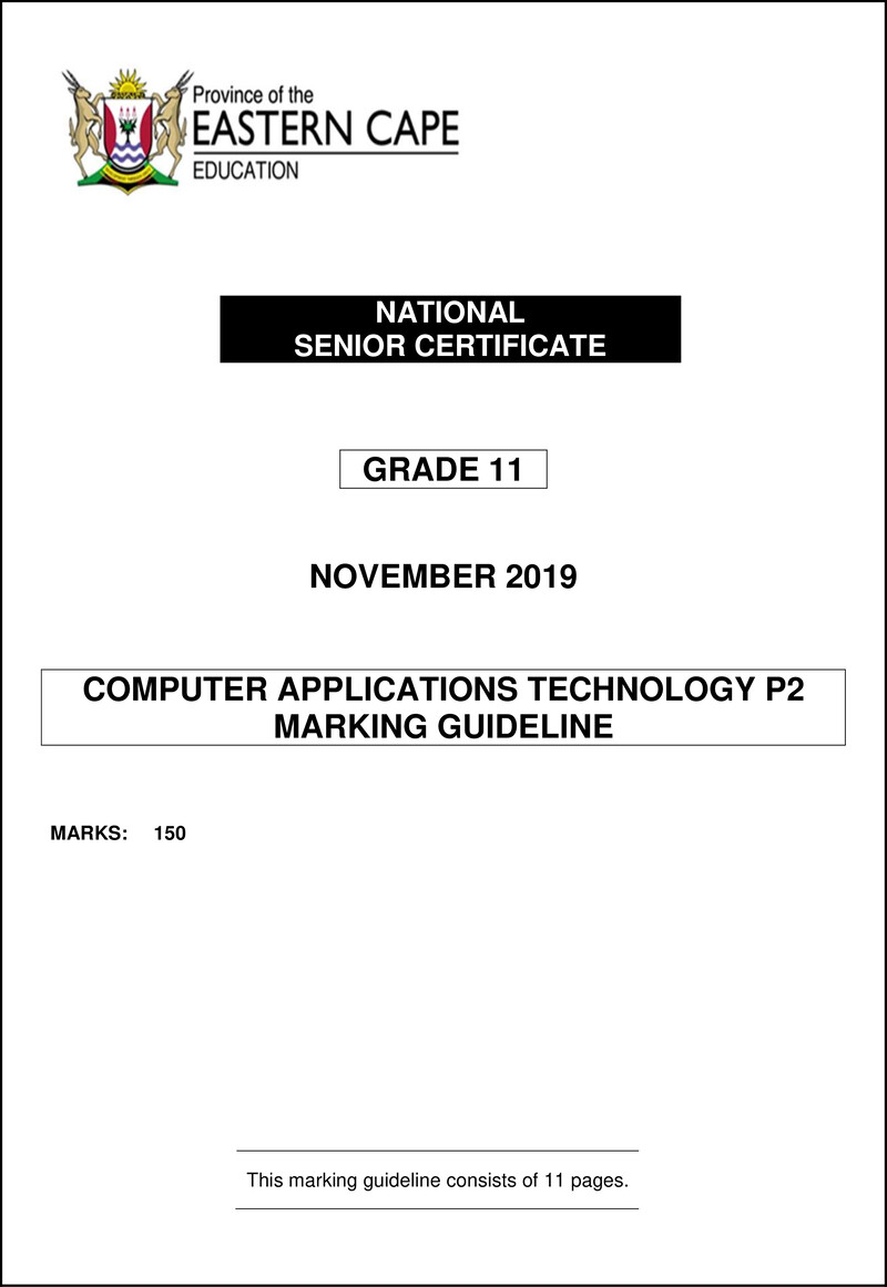 Cat P2 Gr11 Memo November 2019 Eng