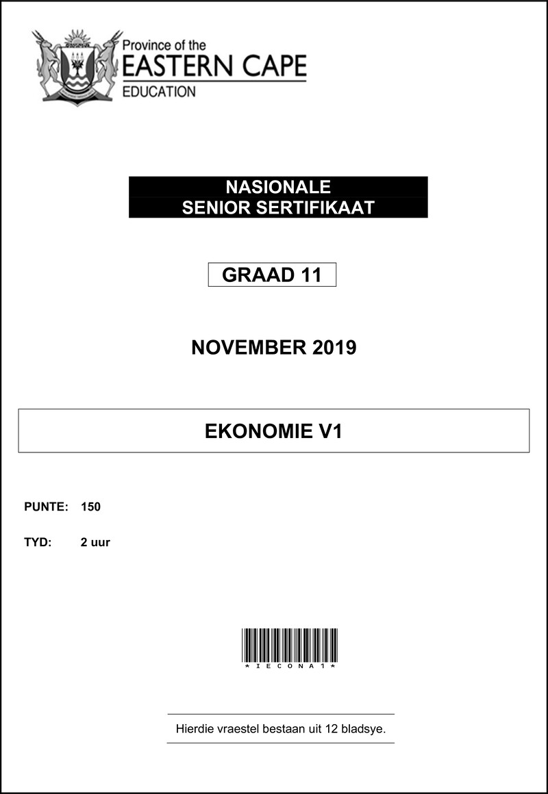 Econ P1 Gr11 QP Nov2019 Afr D