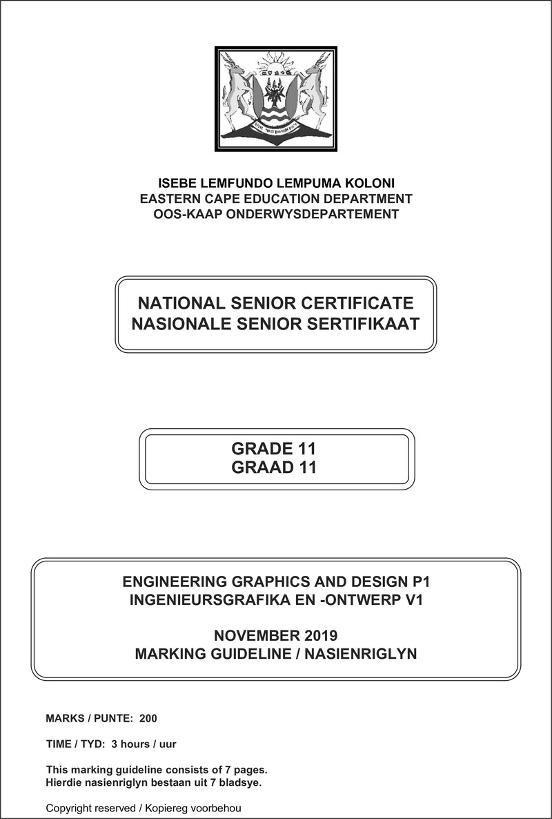 Egd P1 Ea Grade 11 Memo QP D