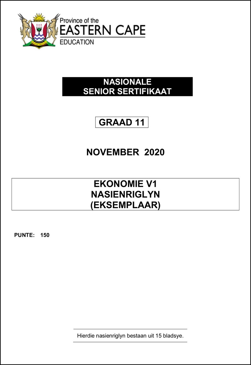Ekon V1 Gr11 Memo Nov 2020
