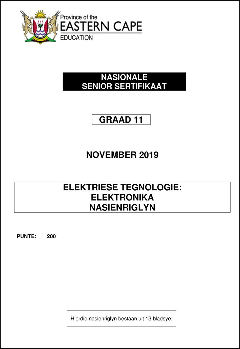 Electrical Tech Gr11 Memo Nov 2019 Afr Elec