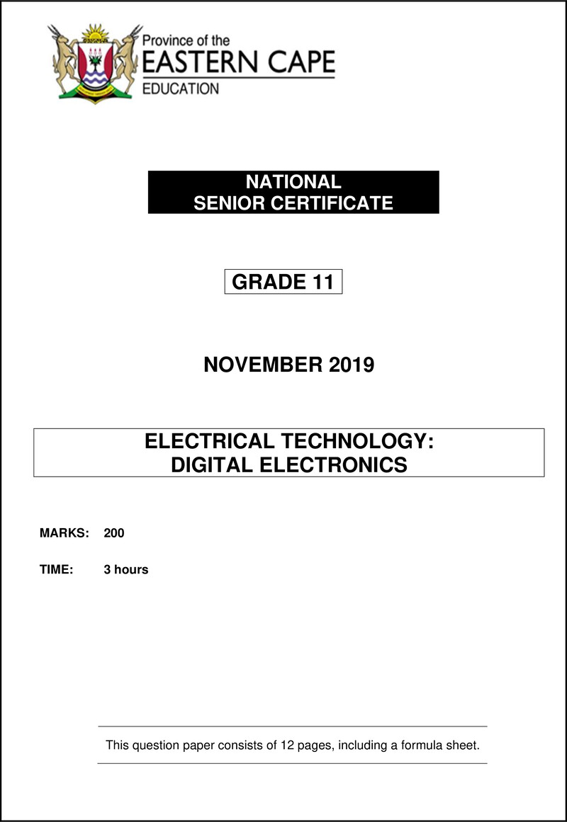 Electrical Tech QP Gr11 Nov 2019 Eng