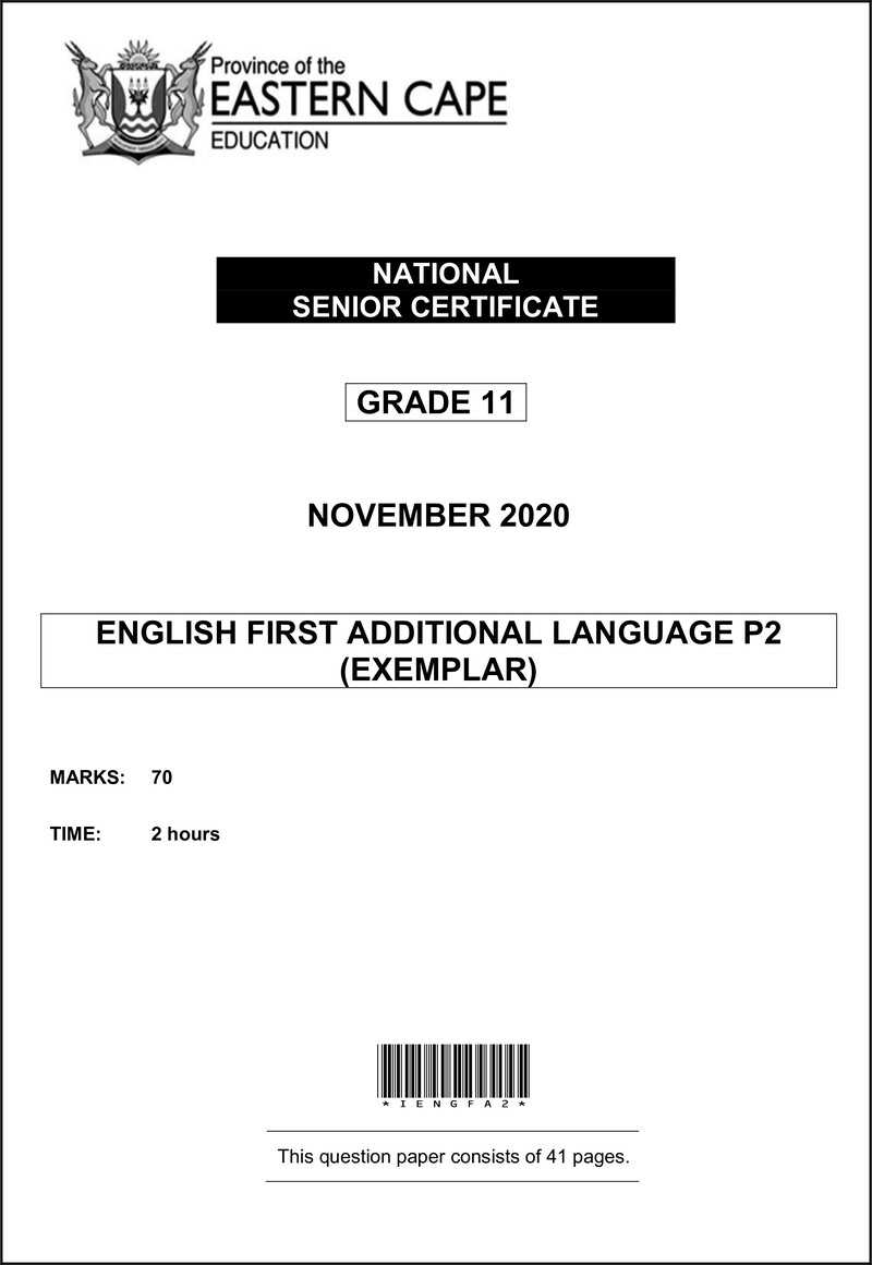 Eng Fal P2 Gr11 QP Memo Nov2020 D
