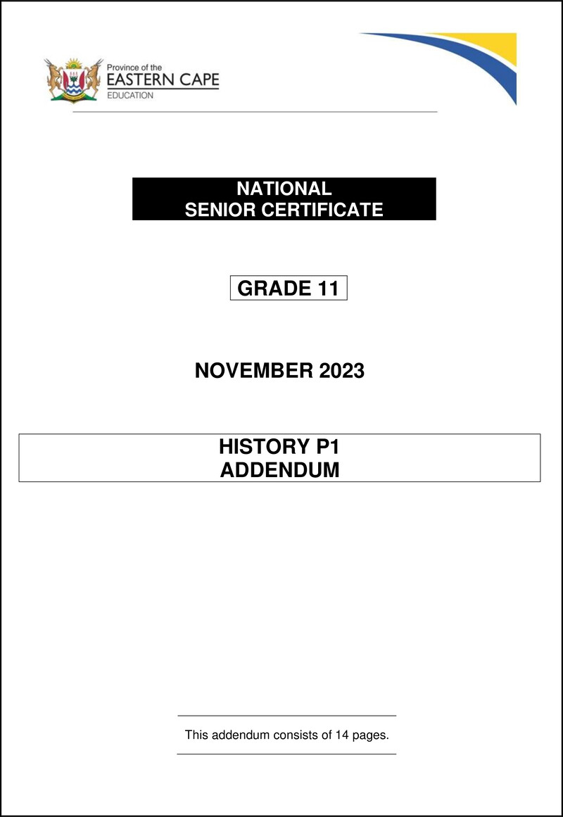 History P1 Gr11 Add Nov2023 Eng