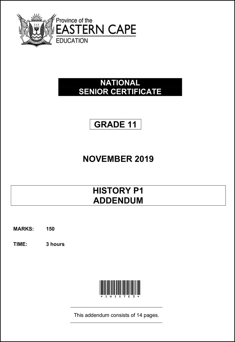 History P1 Gr11 Addendum Nov2019 Eng D