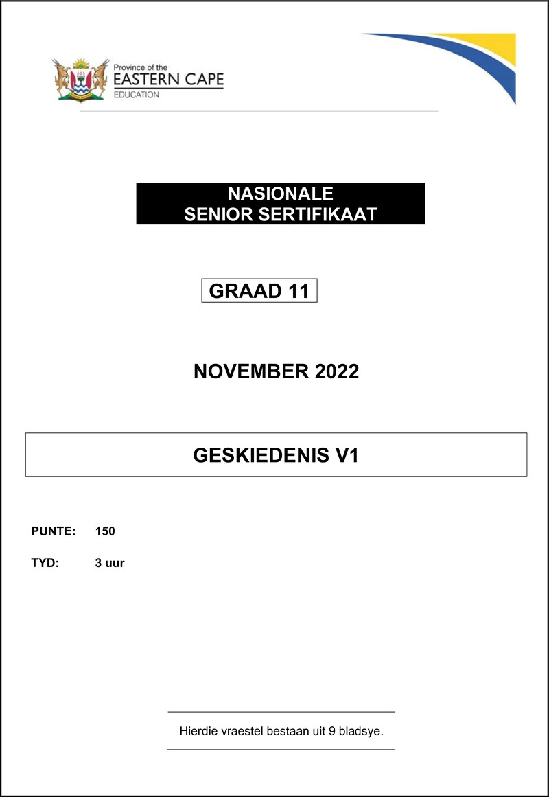 History P1 Gr11 QP Nov 2022 Afr