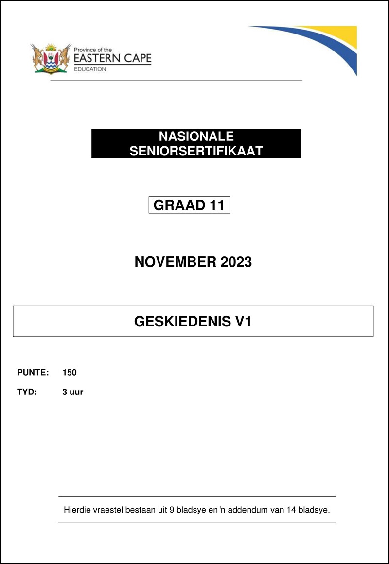 History P1 Gr11 QP Nov 2023 Afr