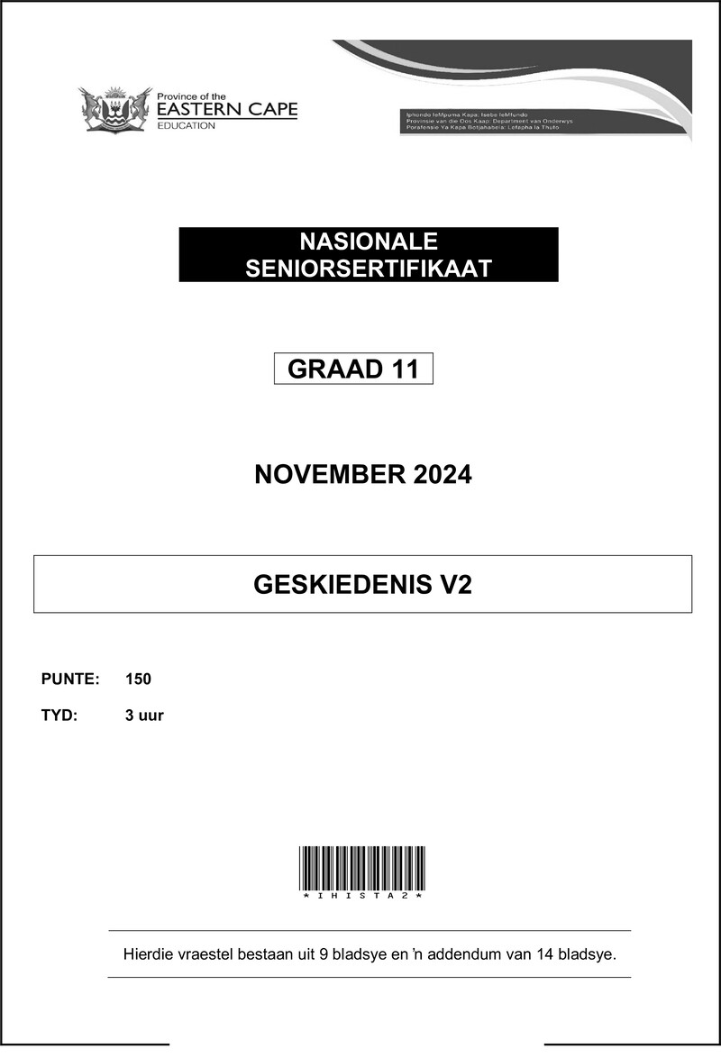 History P2 QP Gr11 Nov 2024 Afr D