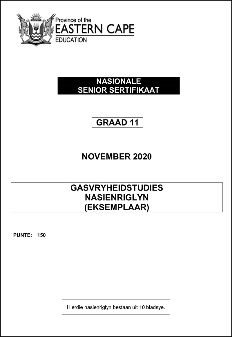 Hospitality Studies Memo Gr11 Nov2020 Afr D