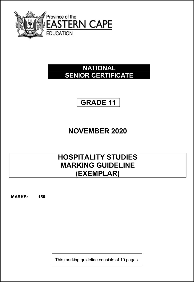 Hospitality Studies Memo Gr11 Nov2020 Eng D