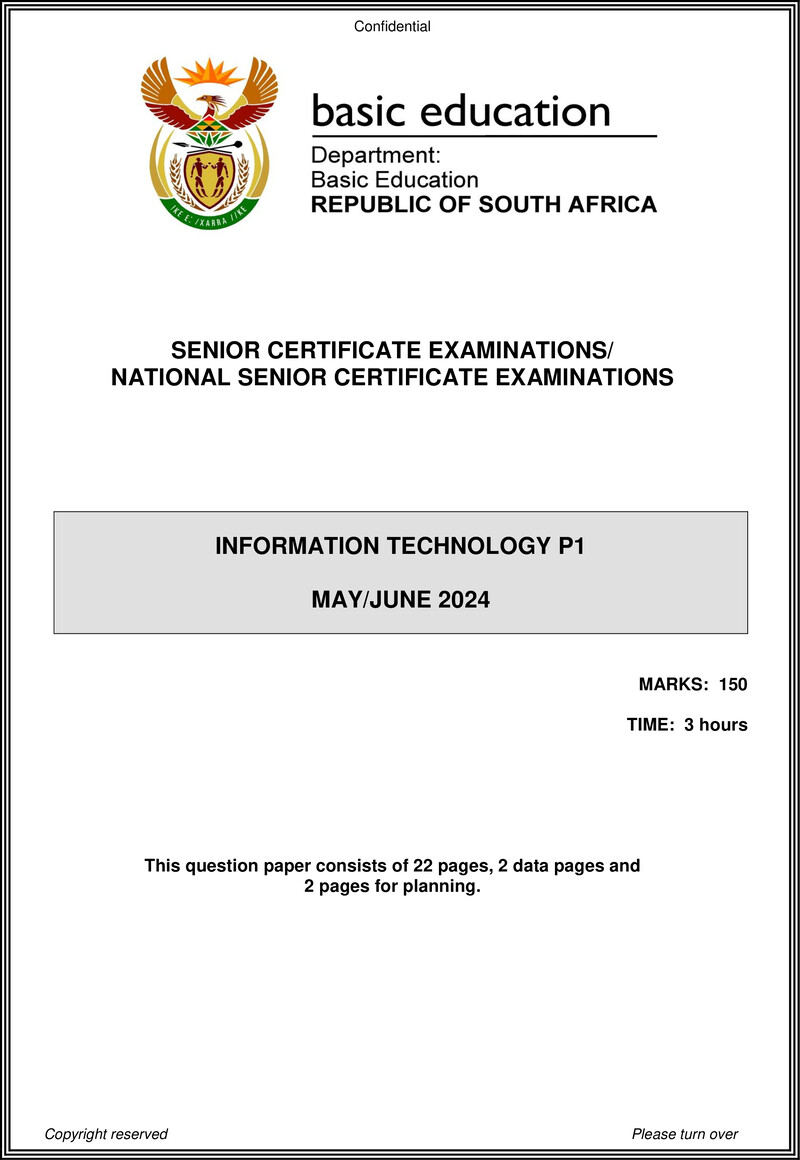 Information Technology P1 May June 2024 Eng