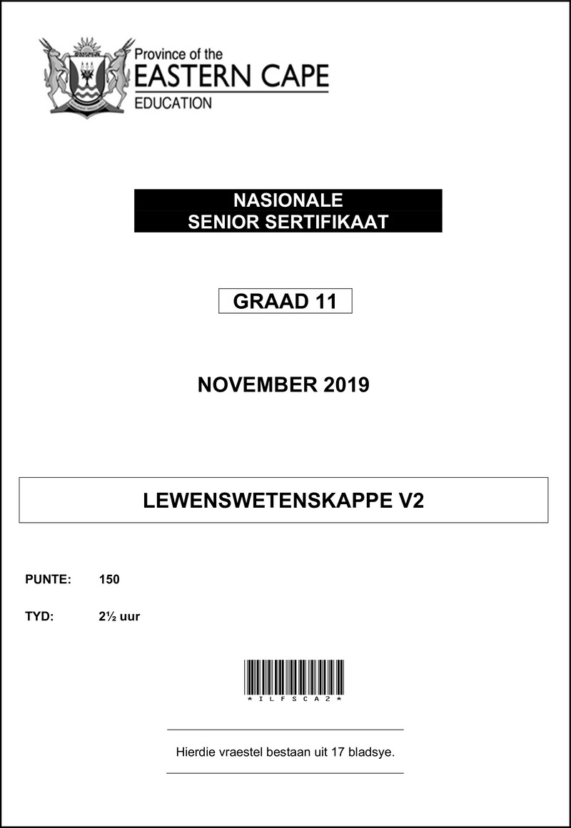 Life Sciences P2 Gr11 QP Nov 2019 Afr D