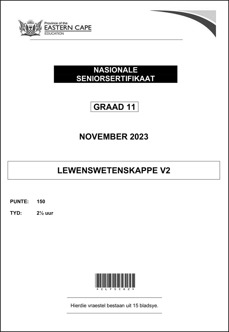 Life Sciences P2 Gr11 QP Nov 2023 Afr D