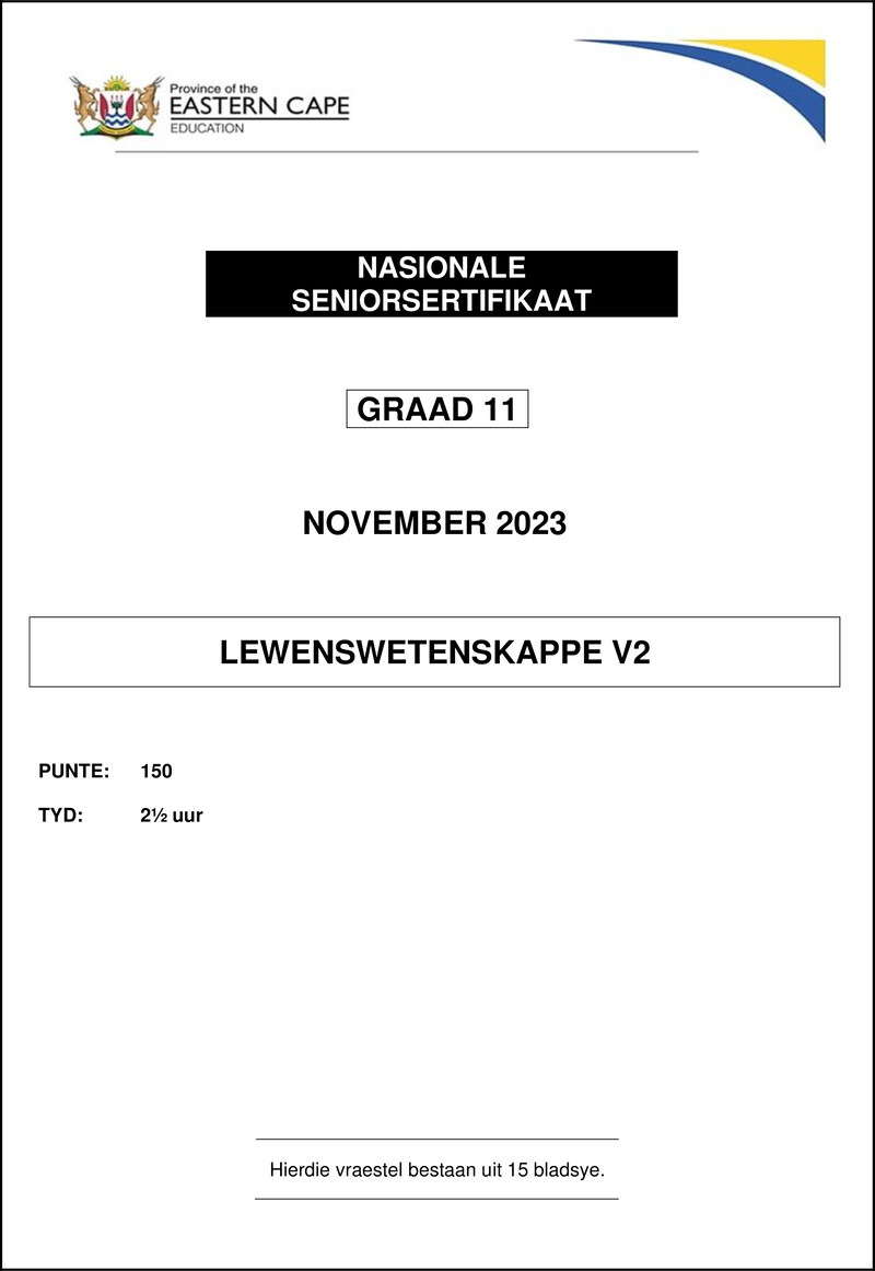 Life Sciences P2 Gr11 QP Nov 2023 Afr