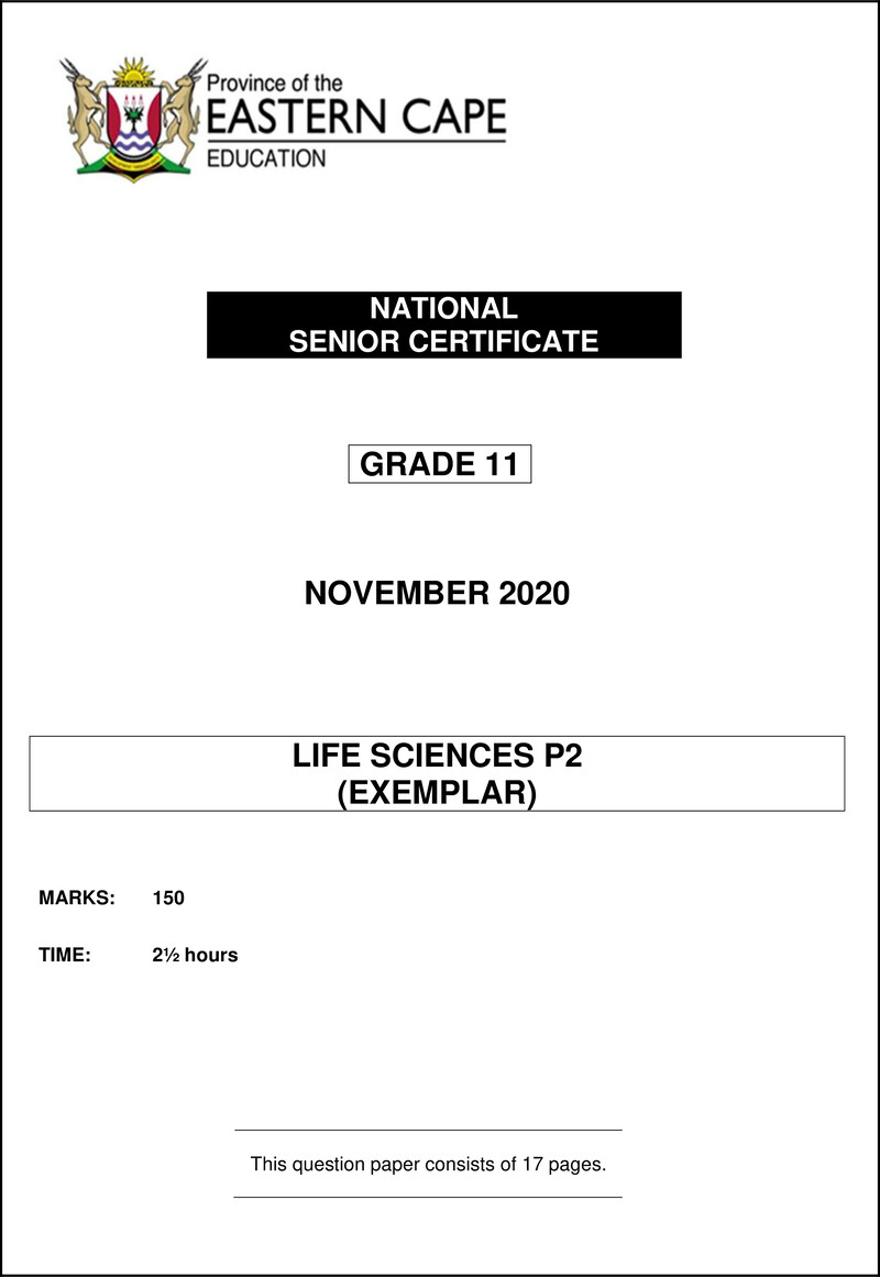 Life Sciences P2 QP Gr11 Nov2020 Eng
