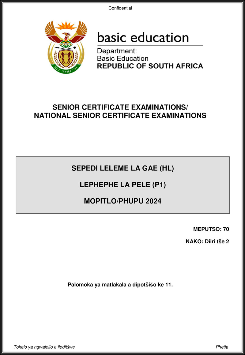 Sepedi Hl P1 May June 2024