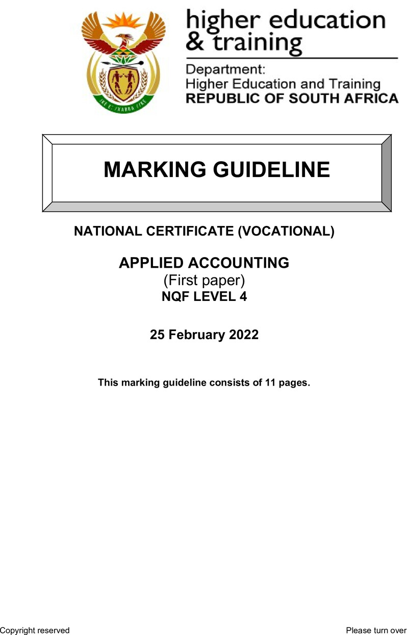 Nc190 Applied Accounting L4 P1 Supp Memo Feb 2022 Signed Off