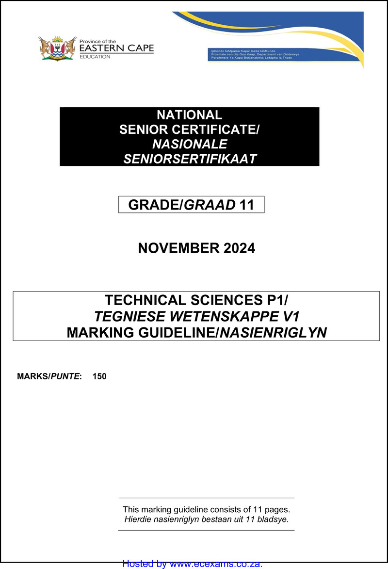 Tech Sciences P1 Memo Gr11 Nov 2024 Eng Afr Watermark