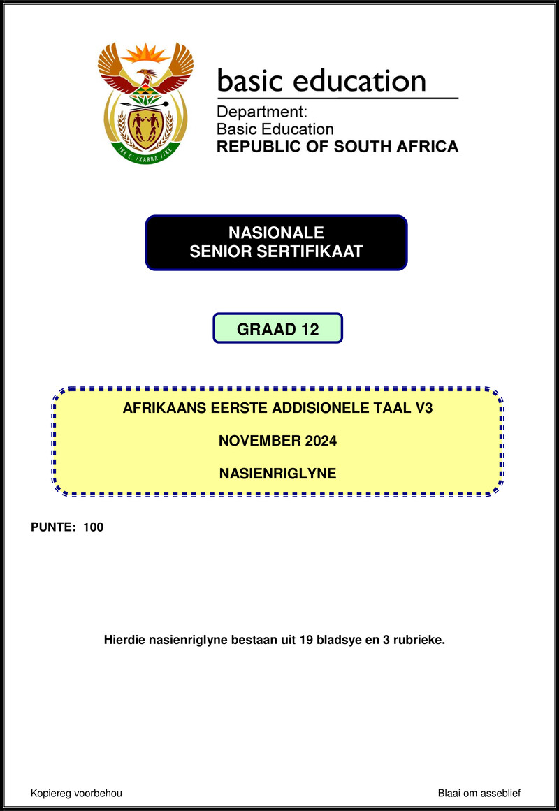 Afrikaans Fal P3 Nov 2024 Mg Gr12