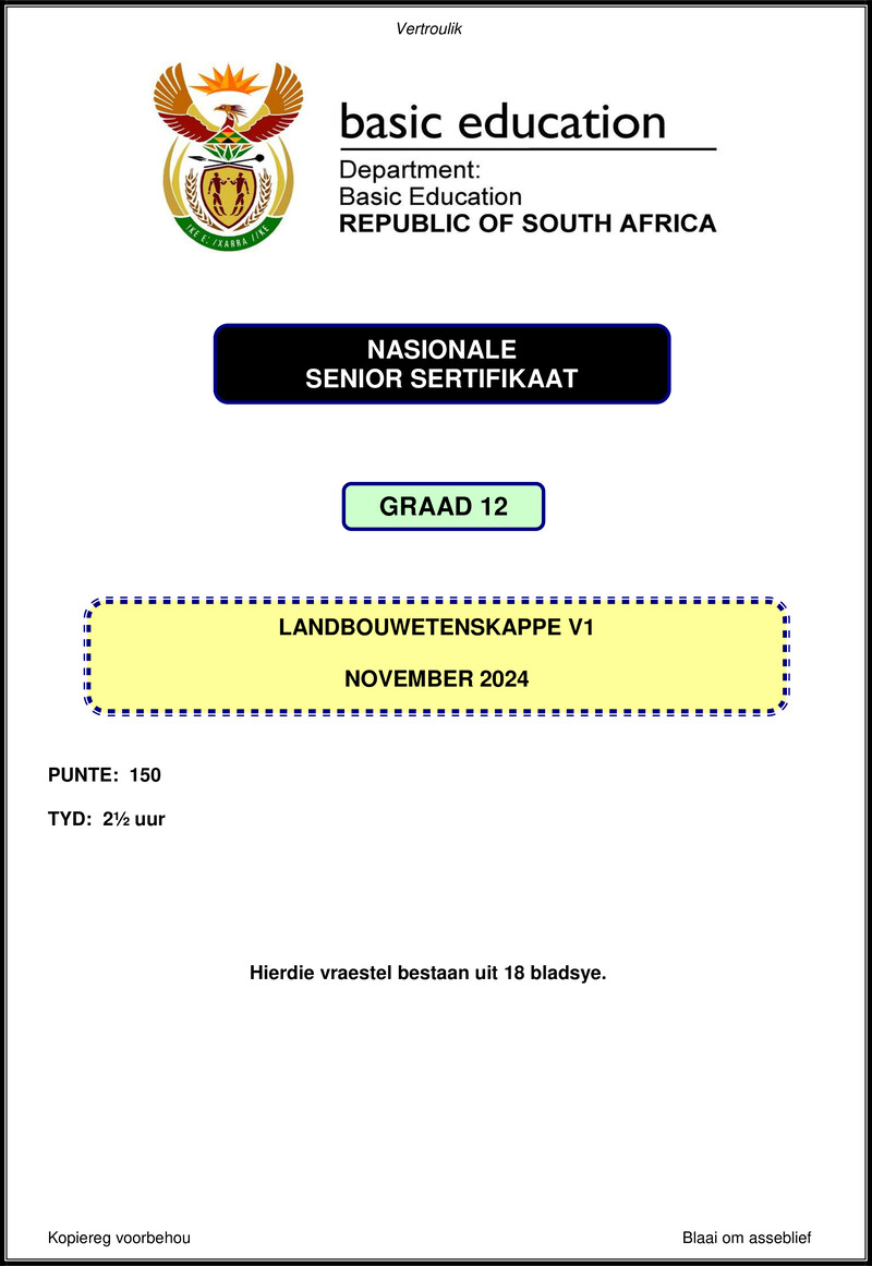 Agricultural Sciences P1 Nov 2024 Afr Gr12