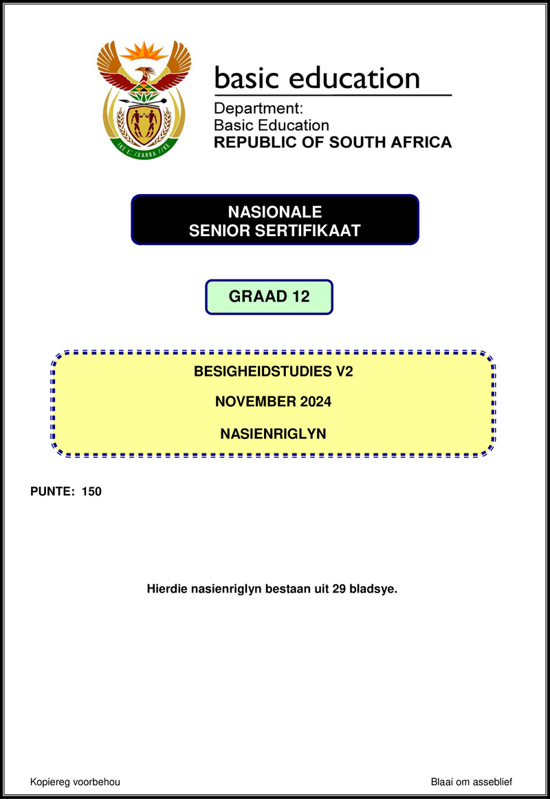 Business Studies P2 Nov 2024 Mg Afr Gr12