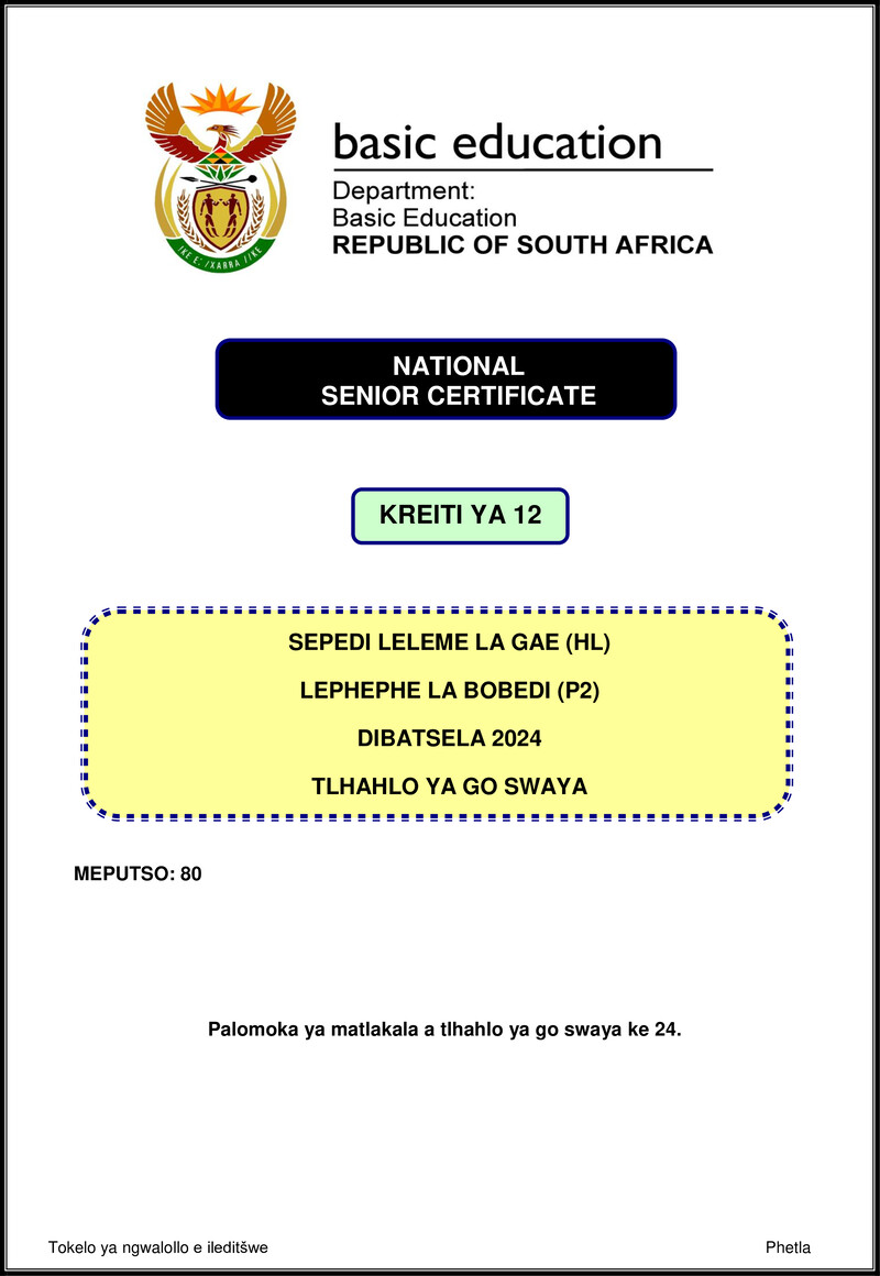 Sepedi Hl P2 Nov 2024 Mg Gr12