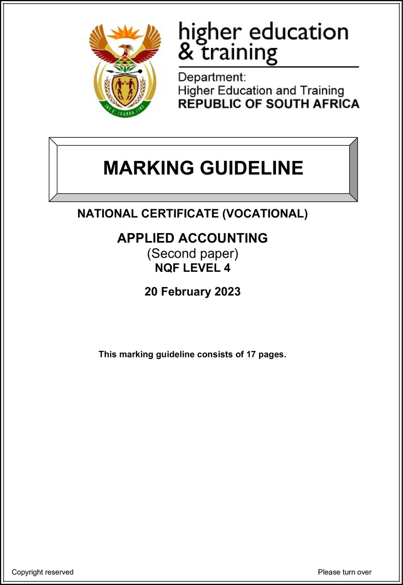 Nc200 Applied Accounting L4 P2 Memo Feb 2023 Signed Off