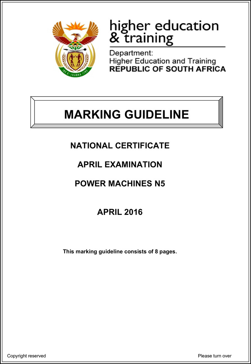 N5 Power Machines April 2016 Memorandum preview