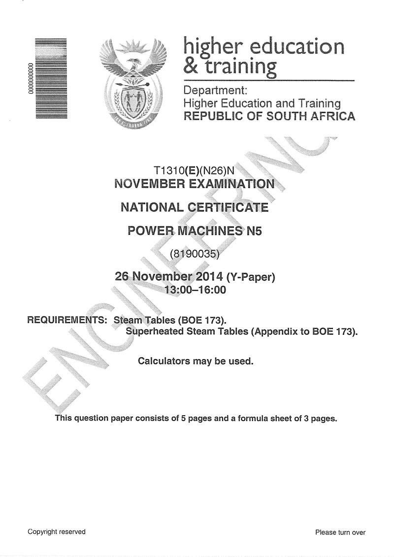 N5 Power Machines November 2014
