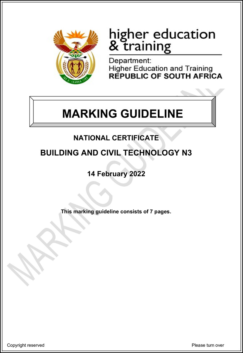 T120 Building And Civil Technology N3 Memo April 2022 Signed Off
