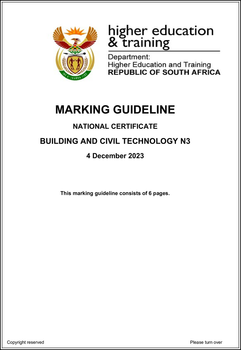 T120 Building And Civil Technology N3 Memo Nov Umalusi 2023 Sign Off